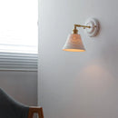 Axyaa Ceramic LED Wall Sconce with Adjustable Copper Arm & Pull Chain Switch