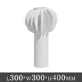 Axyaa Geometric Serrated Metal Flower Vase - Abstract Decorative Cylinder