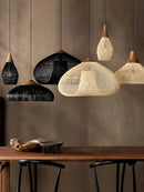 Axyaa Rattan Ceiling Chandelier Japan Kitchen Island Lamp Loft Pendant Lights