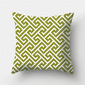 Army Green Geometric Printed Pillowcase by Axyaa for Living Room and Bedroom Decor