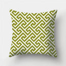 Army Green Geometric Printed Pillowcase by Axyaa for Living Room and Bedroom Decor