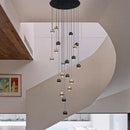 Axyaa Modern LED Staircase Chandeliers for Living Room Hanging Light