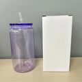 Axyaa Colorful Plastic Cup Lid Set for Can Shaped Iced Coffee & Juice Mugs