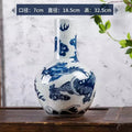 Axyaa Dragon Pattern Ceramic Vase - Jingdezhen Imitation Official Kiln Crackle Glaze