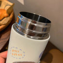 Axyaa Cute Cartoon Stainless Steel Vacuum Flask Straw Tumbler