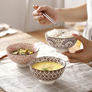 Axya 4.5" High-Foot Nordic Ceramic Soup Bowl Japanese Style Rice Bowl