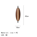 Axyaa Retro Leaves Walnut Wood Grain Wall Lamp