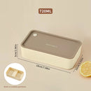 Axyaa Square Divided Lunch Box: Portable, Microwave Safe, Sealed Hot/Cold Food Container