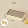 Axyaa Divided Microwave-Heatable Bento Lunch Box with Lid, Stackable for Kids & Students