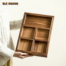 Axyaa Walnut Wood Tea Tray for Tea Ceremony and Snacks