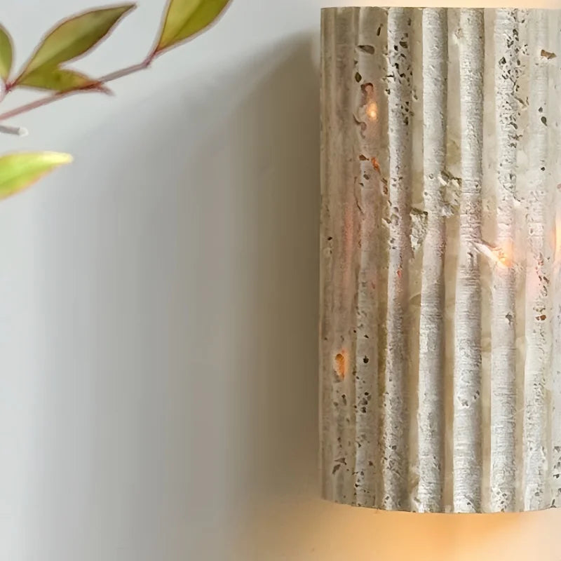 Axyaa Yellow Travertine LED Wall Lamps - Nordic Modern Stair Light Fixtures