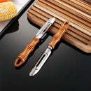 Axyaa Stainless Steel Peeler with Wooden Handle for Kitchen Grating and Scaling