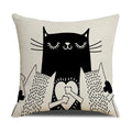 Axyaa Cat Print Cushion Cover for Stylish Home Decor and Comfort