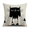 Axyaa Cat Print Cushion Cover for Stylish Home Decor and Comfort