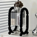 Axyaa Acrylic Makeup Organizer for Vanity with 4 Slots, Brush Cup, Lipstick Holder