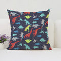 Axyaa Dinosaur Paradise Pillow Cover - Children's Room Decor - Exquisite Kids Gift