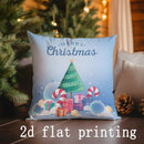 Axyaa Christmas Wreath & Santa Pillows for Sofa, Bedroom, Car - Pillow Cover & Cushion