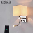 Axyaa LED Wall Lamps with Switch USB Reading Lights for Modern Home Decor