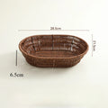 Axyaa Rattan Snacks Tray for Home Kitchen Storage and Serving