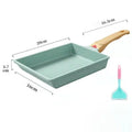 Axyaa Nonstick Tamagoyaki Pan: Rectangular Japanese Omelette Egg Roll Pan with Detachable Handle