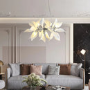 Axyaa Nordic Ceramic Leaf Hanging Chandelier - Creative Bedside Pendant Lights