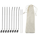 Axyaa Stainless Steel Reusable Colorful Straw Spoon for Cocktails and Coffee