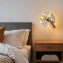 Axyaa Stone Terrazzo LED Wall Lights with Pull Chain Switch - Set of 2