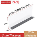 Axyaa Transparent Plastic Shelf Divider for Convenience Store and Supermarkets