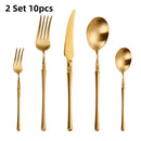 Axyaa Stainless Steel Cutlery Set - Elegant 10 Pcs Western Tableware Flatware