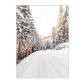 Nordic Winter Forest Wood Wall Art Print by Axyaa