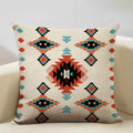 Axyaa Geometric Aztec Boho 45x45cm Linen Pillowcase for Home Sofa Decor
