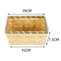 Axyaa Bamboo Basket: Handmade Rectangle Wicker Hamper for Home Storage & Display
