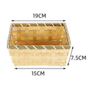 Axyaa Bamboo Basket: Handmade Rectangle Wicker Hamper for Home Storage & Display