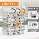 Axyaa Stackable Water Bottle & Cup Organizer: Cabinet Fridge Pantry Kitchen Storage Rack