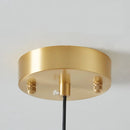 Axyaa Copper Bauhaus LED Pendant Light with Orange Glass for Home Indoor Lighting