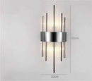 Axyaa Crystal Glass LED Wall Lamp Sconce for Bedroom Living Study Room Home Decor
