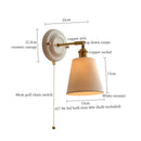 Axyaa Striped Ceramic LED Wall Sconce Nordic Modern Interior Wall Light