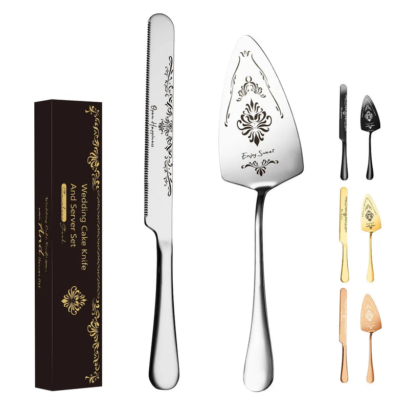 Axya Stainless Steel Bread Knife & Cake Shovel Set for Parties, Weddings