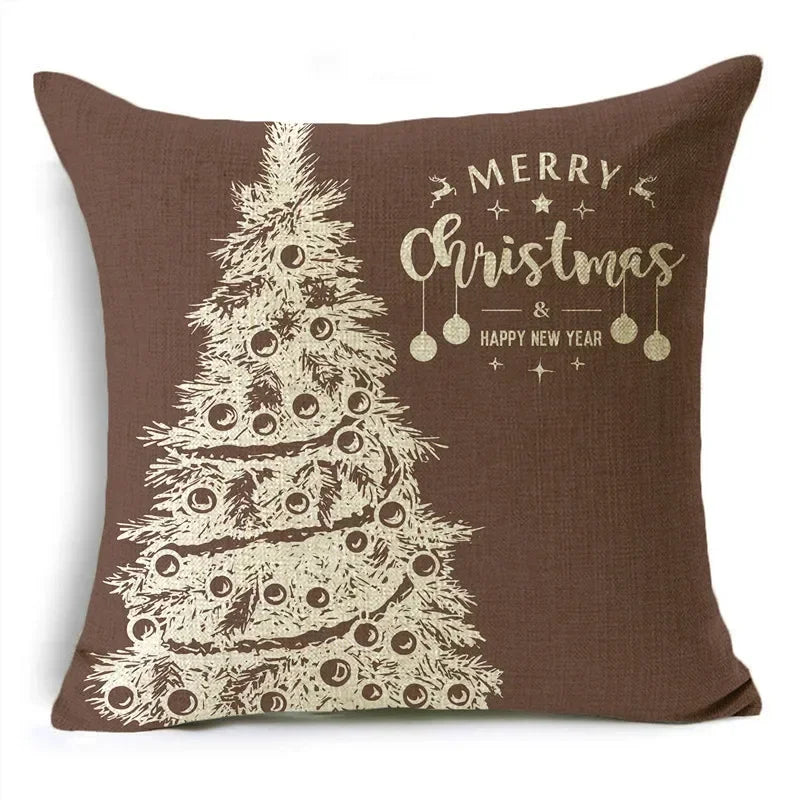 Axyaa Christmas Linen Cushion Cover 45X45CM
