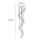 Axyaa Glass Ball Pendant LED Chandelier for Home Decor
