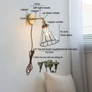 Axyaa Round Glass LED Wall Lamps with Modern Stair Light for Bedroom & Living Room