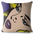 Axyaa Pop Art Crying Girl Cushion Cover 45x45cm