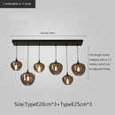 Axyaa Modern Glass Chandeliers for Dining Living Room Kitchen Office Coffee Hanging Lamp