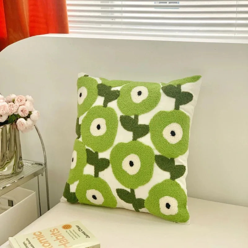 Axyaa Tulip Embroidered Throw Pillow Cover - 45x45CM