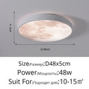 Axyaa Lunar LED Ceiling Light: Modern Circular Bedroom Lamp