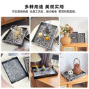 Axyaa Square Light Luxury Black Tray for Home Decor and Organization