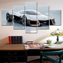 Axyaa Racing Cars Corvette Concept Wall Art Decor - 5 Piece Canvas Poster Set