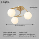 Nordic Glass Chandelier LED Light Fixture by Axyaa - Modern Living Room Decor