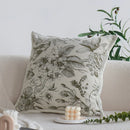 Axyaa Green Floral Throw Pillow Cover - 45X45 Square Cushion for Home Decor