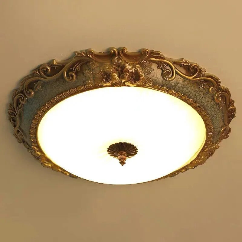 Axyaa Retro Round LED Bedroom Ceiling Chandelier